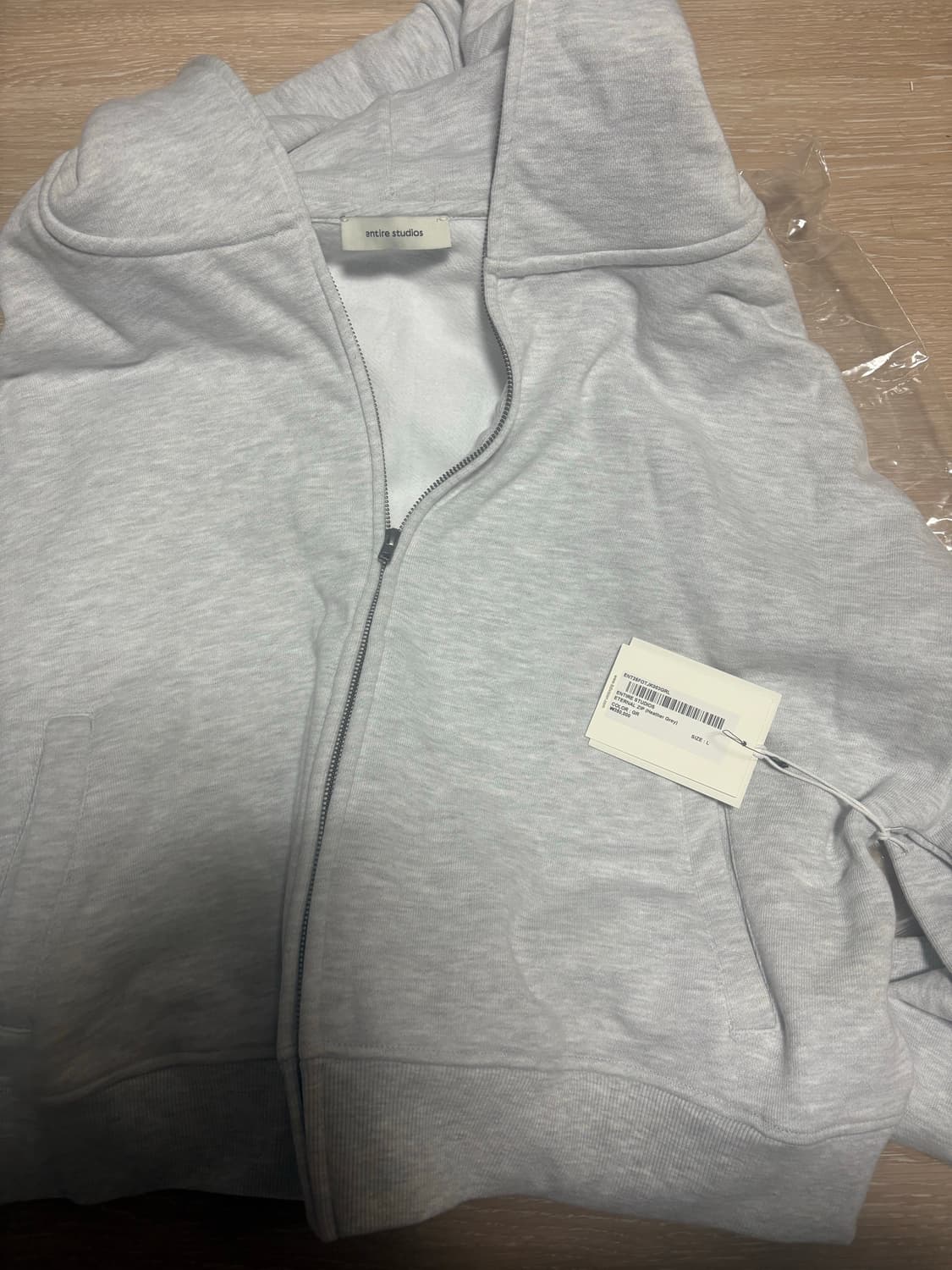 entire studios 엔타이어 스튜디어 이터널 집업 헤더 그레이 상품이미지3