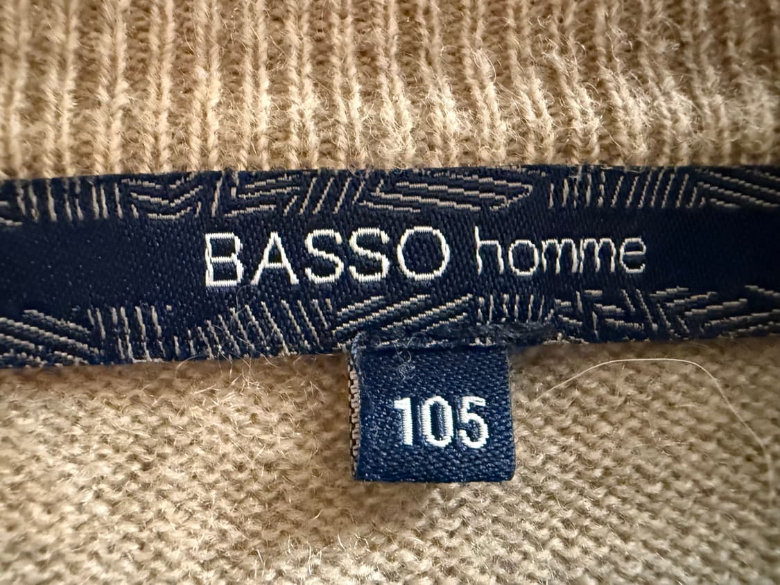 BASSO homme 모 90% + 캐시미어 10% 니트 105 베이지 상품이미지3