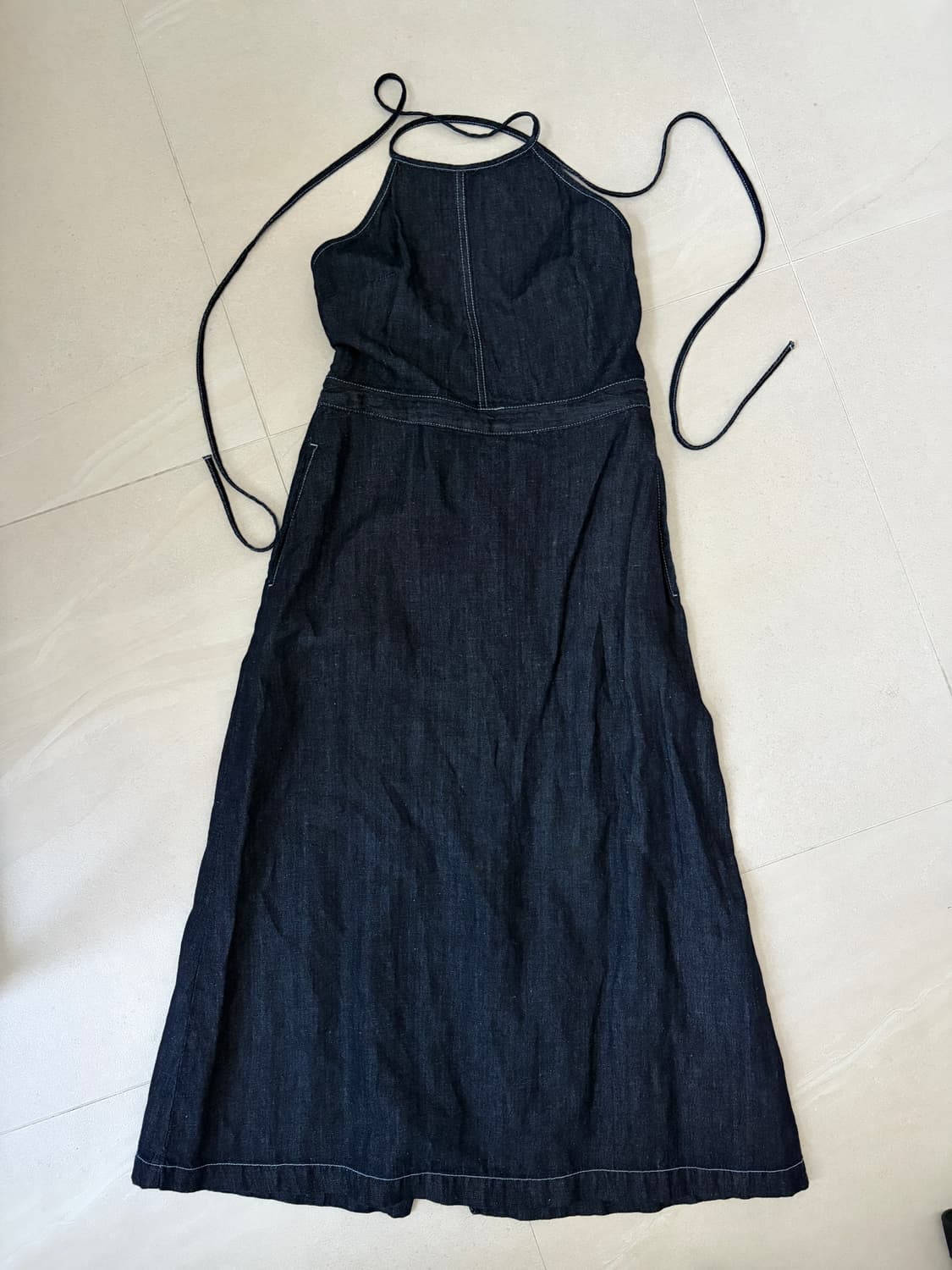 다이애그널 X 마리떼프랑소와저버 데님 원피스 상품이미지1