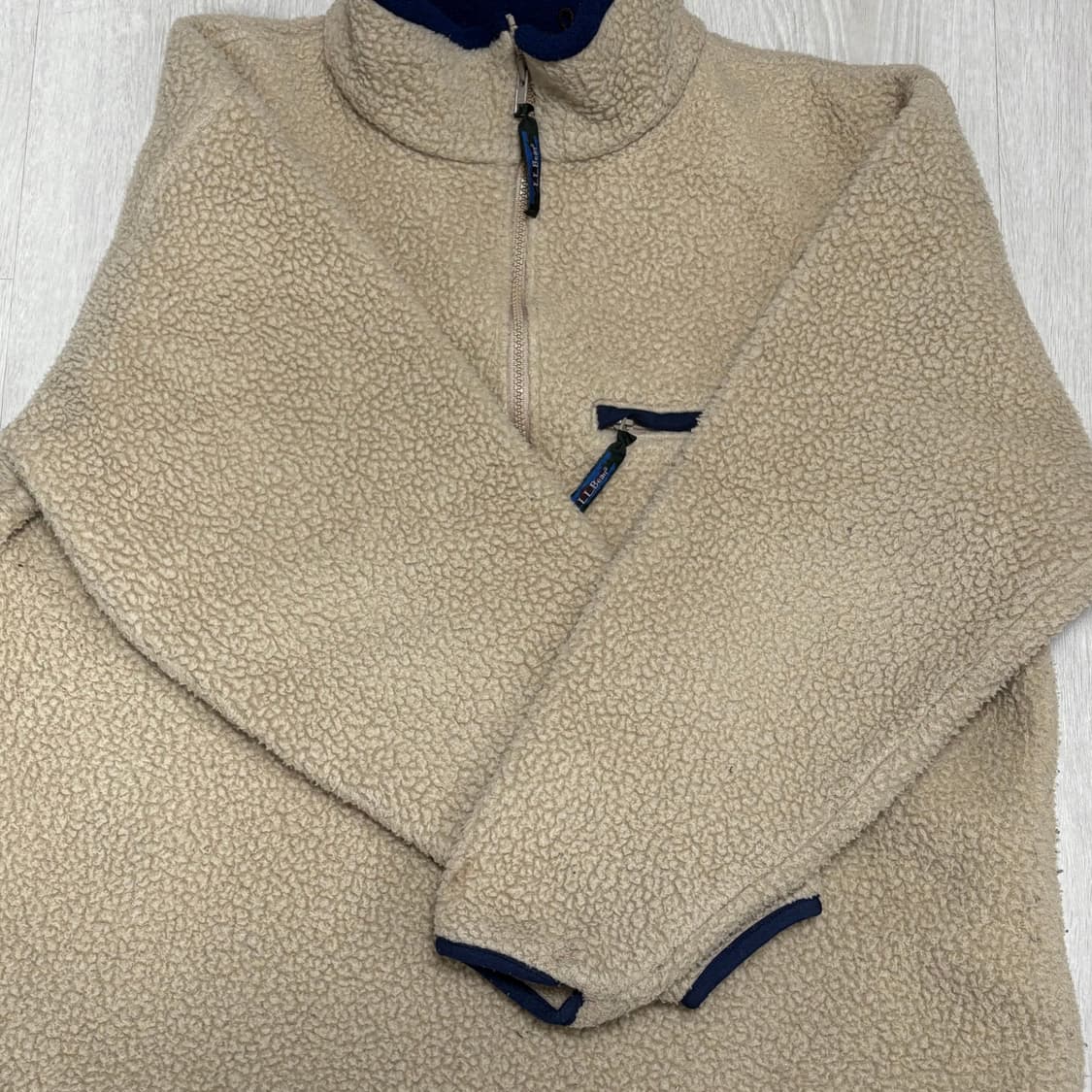 80s 엘엘빈 딥파일 플리스 아이보리 상품이미지6