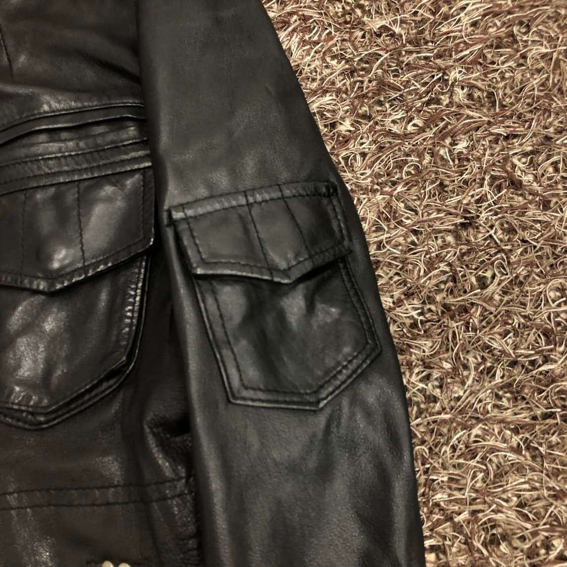 빈티지 양가죽 바이커 레더 가죽 라이더 자켓 상품이미지3