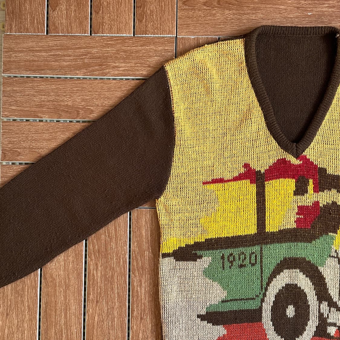 70‘s Lord clayton v-neck knit sweater 상품이미지4