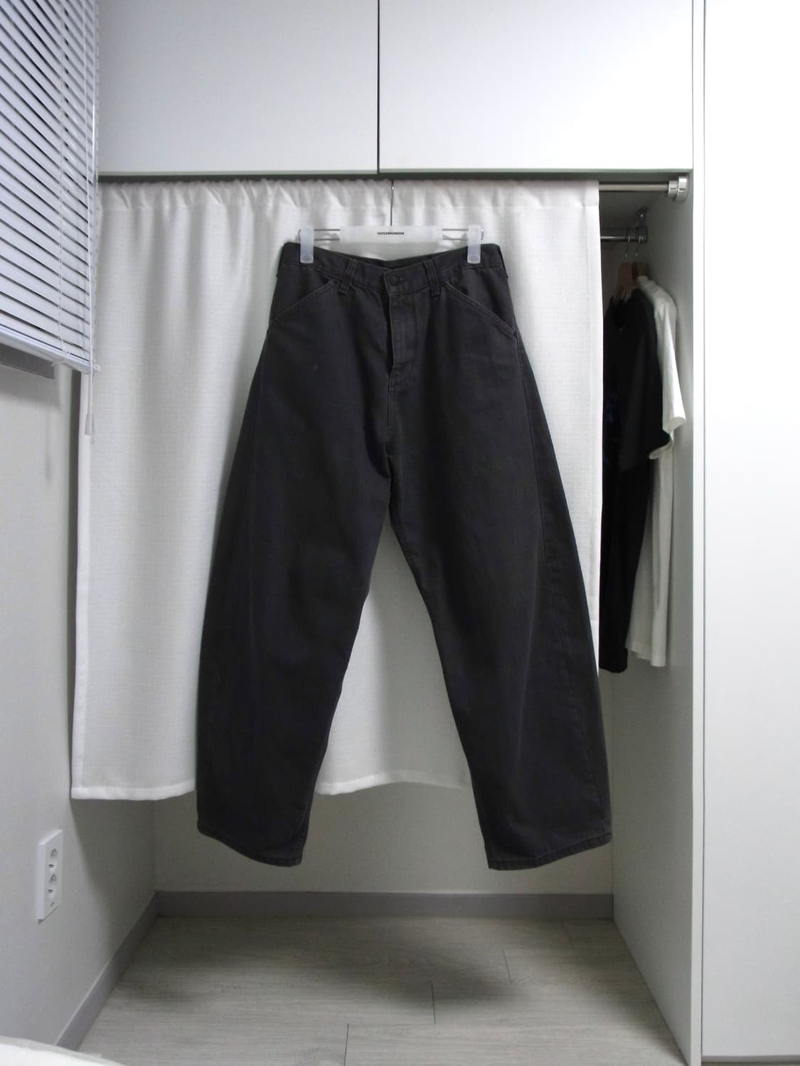 Hatchingroom Curve Jeans Washed Charcoal 상품이미지1