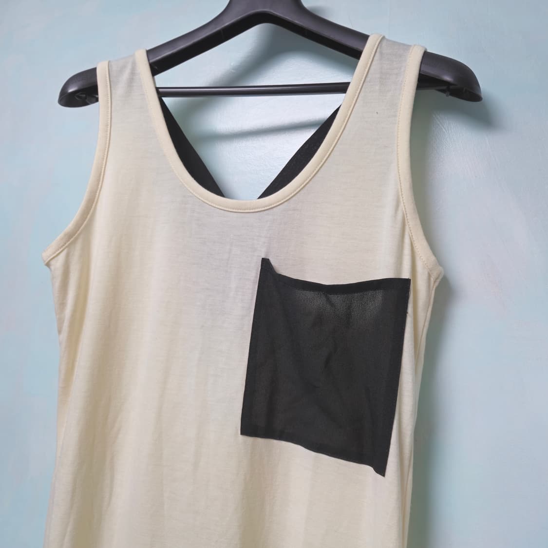 [F] juriano jurrie 아이보리 포켓 끈 민소매 원피스 상품이미지1