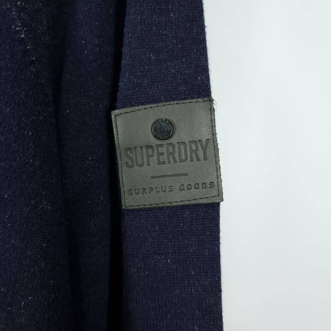 [슈퍼드라이] 슬림핏 헨리넥 맨투맨 네이비 M19722 상품이미지6