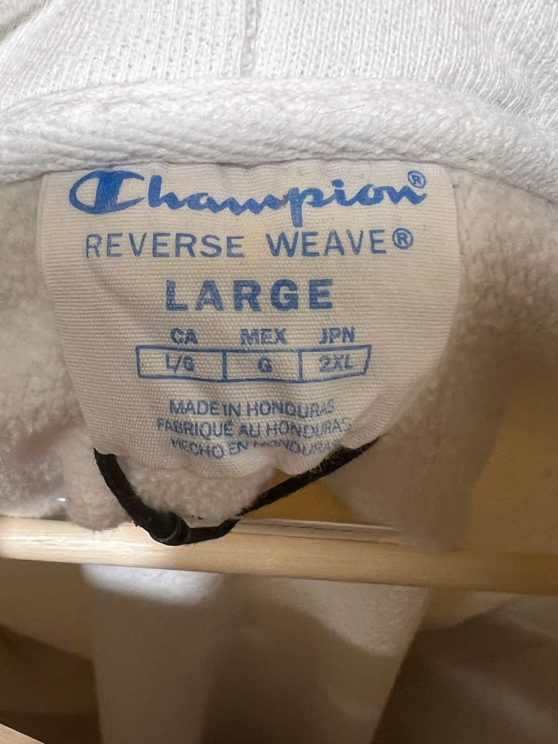 [L] 챔피온 블루택 리버스위드 후드 티셔츠 화이트 상품이미지6