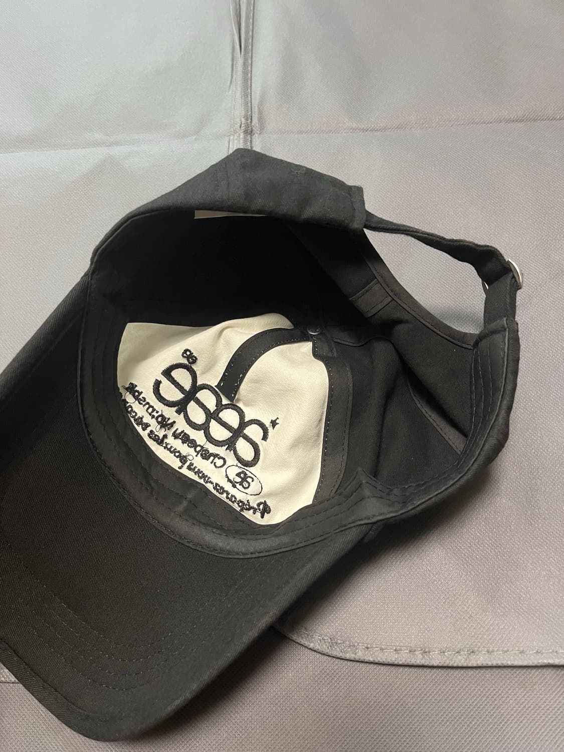 aeae WEB LOGO TWO TONE BALL CAP - [BLACK 상품이미지3