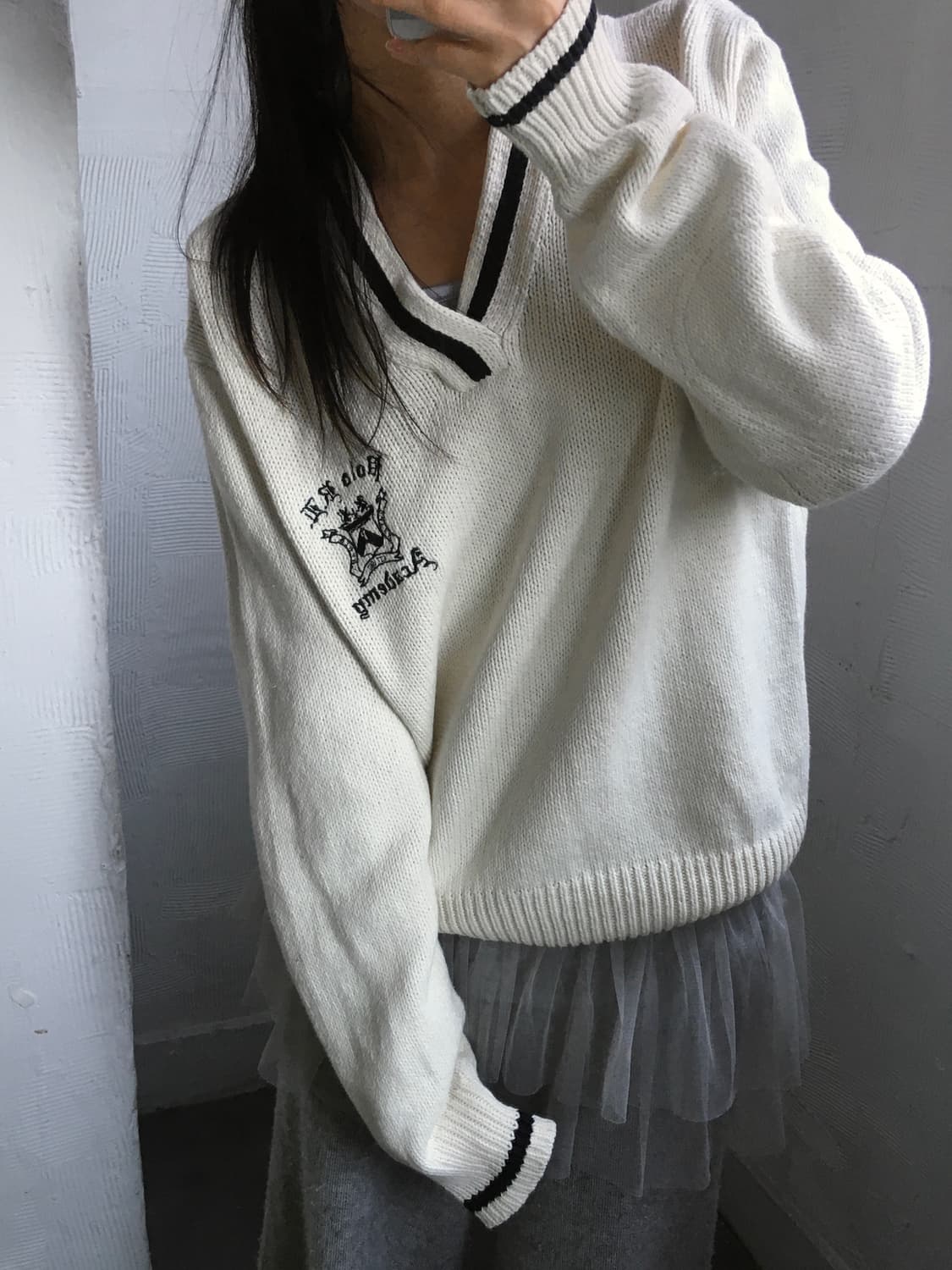 폴로스포츠 00‘s 엠브로이드 아이보리 크리켓 니트 상품이미지2