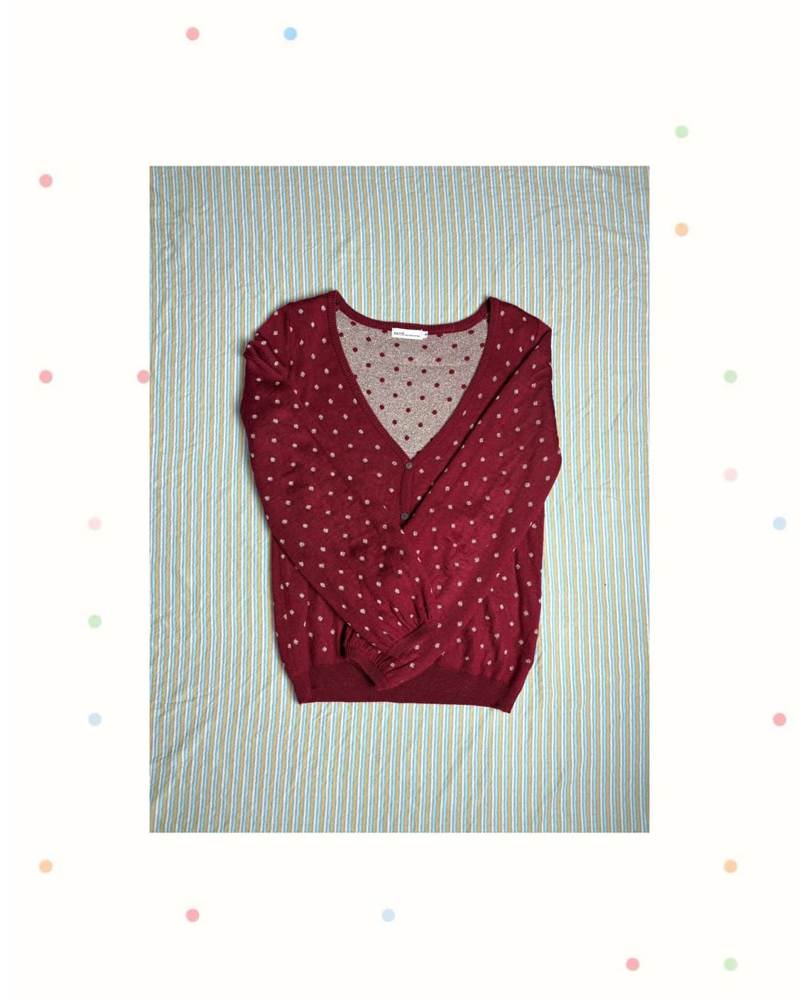 레드 도트 가디건 상품이미지1