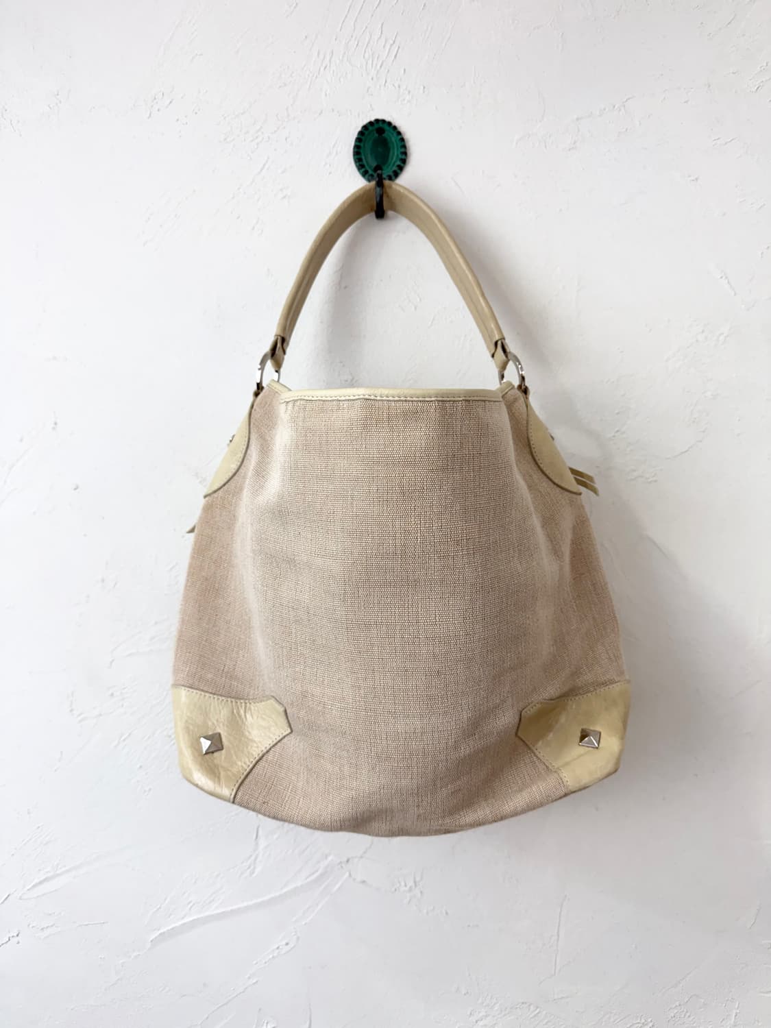 NORMA KAMALI 스터디드 백 (코튼+레더) 상품이미지3