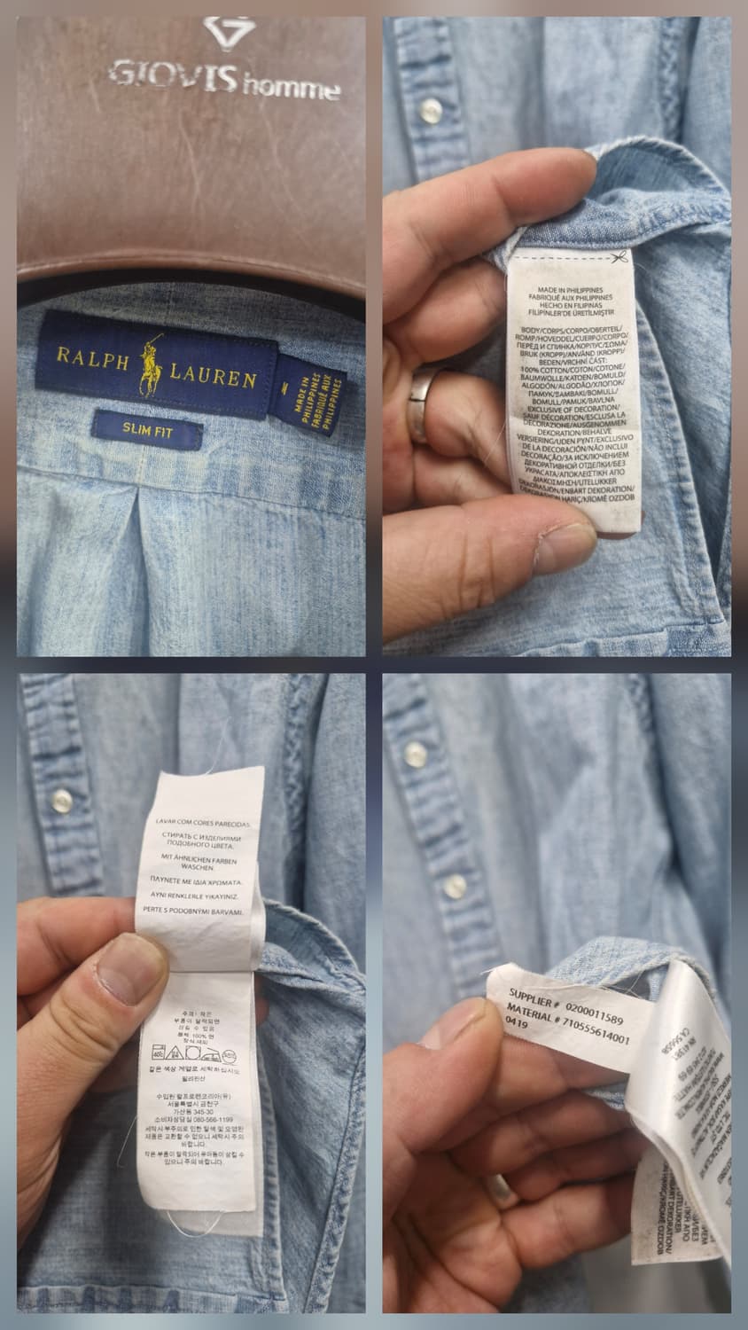 95M 폴로랄프로렌 워싱 데님 셔츠. 상품이미지10