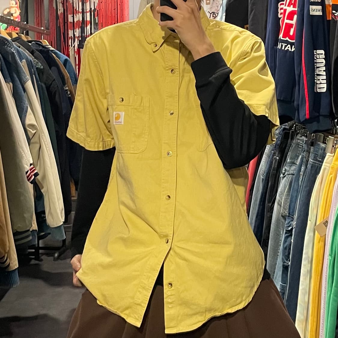 [IM] carhartt 칼하트 머스타드 반팔셔츠 상품이미지2