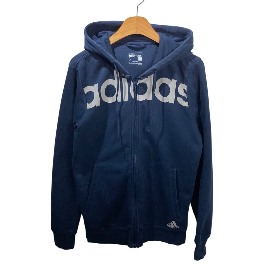아디다스 에센셜 네이비 후드집업 상품이미지2