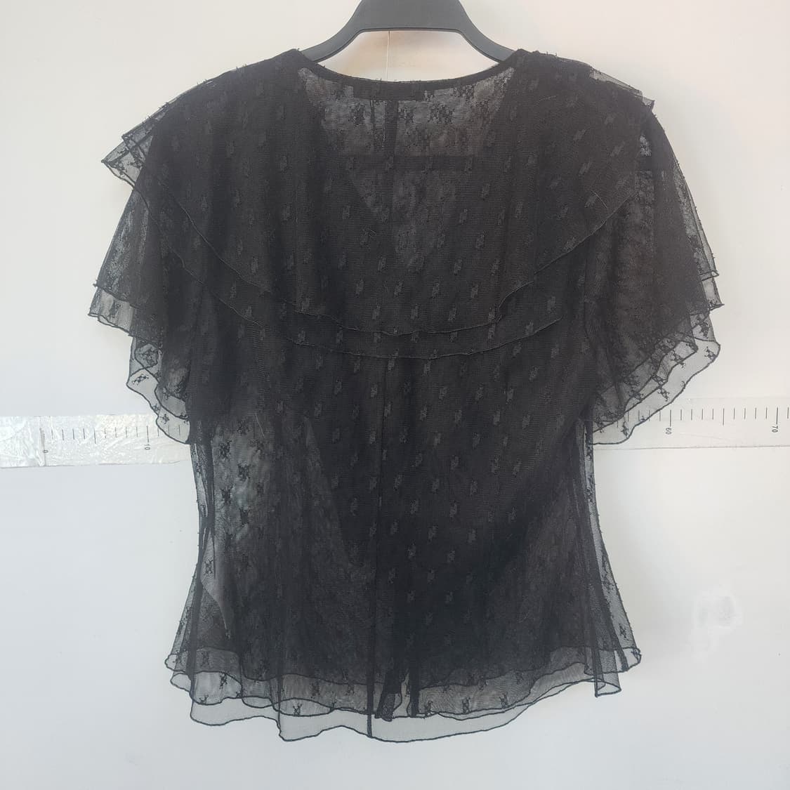 ORR 블랙 레이스 프릴 블라우스 상품이미지9