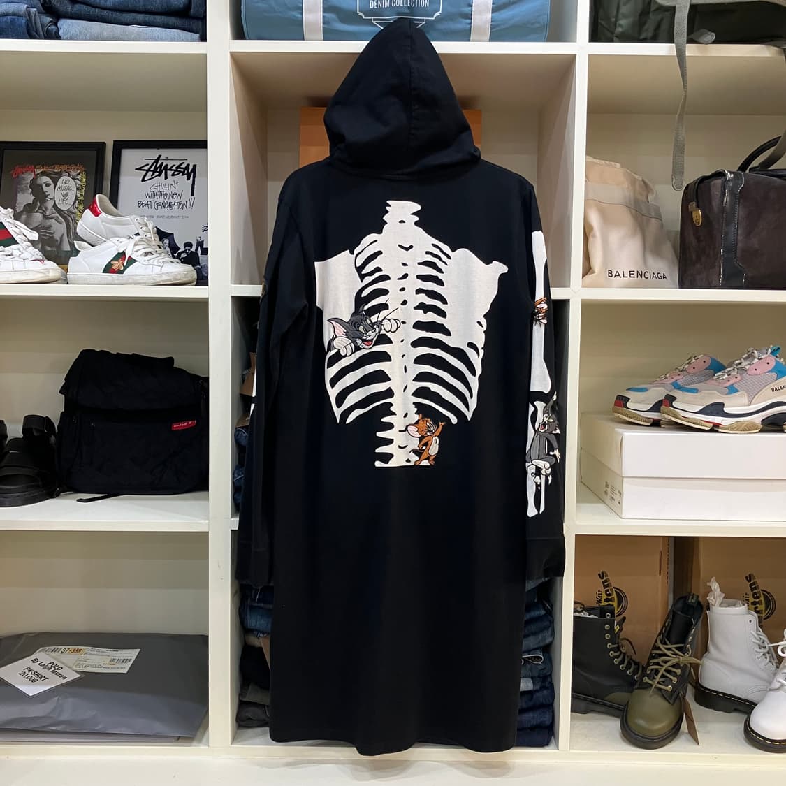 밴슨 레더 X 톰과 제리 본 후드집업 M 상품이미지3