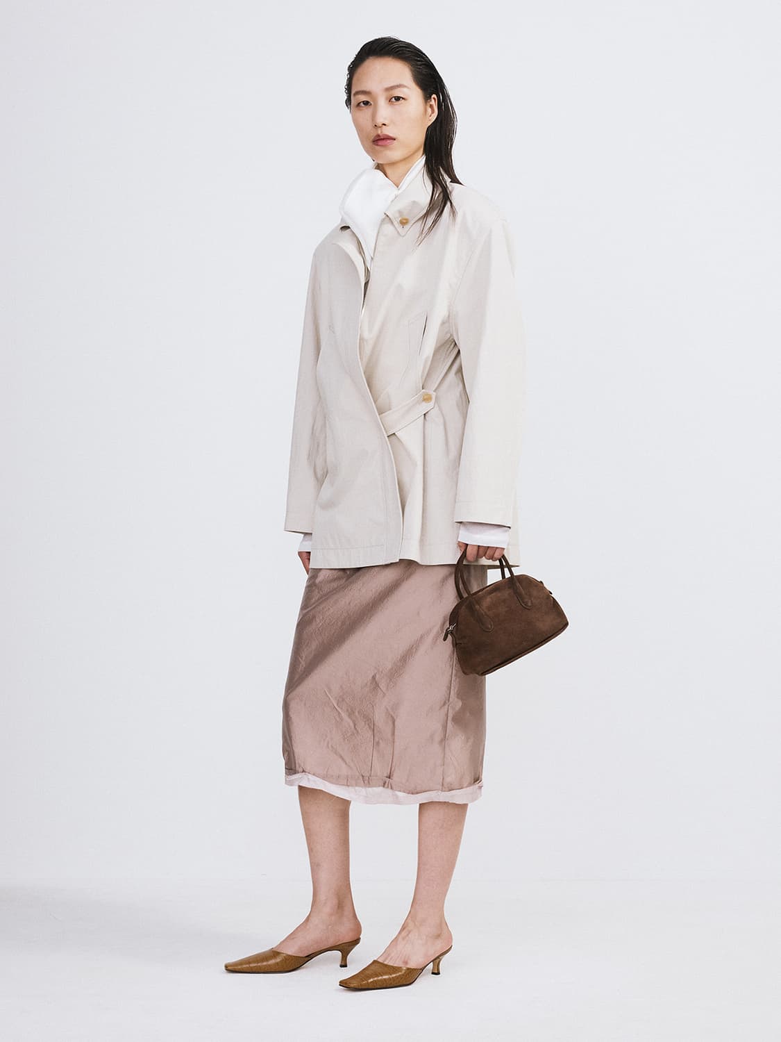 렉토 RECTO 디테쳐블 패드 헌팅 코트 에크루 상품이미지4