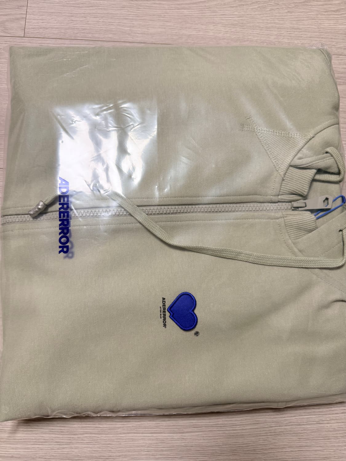 아더에러 트윈하트 로고 후드 집업 카키 A1 상품이미지3