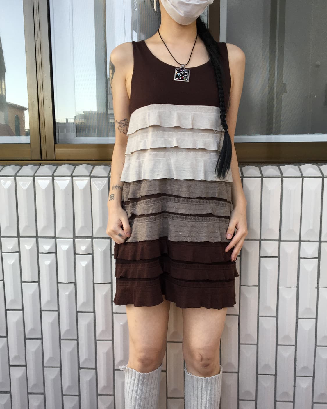 Frill layer point sleeveless 상품이미지1