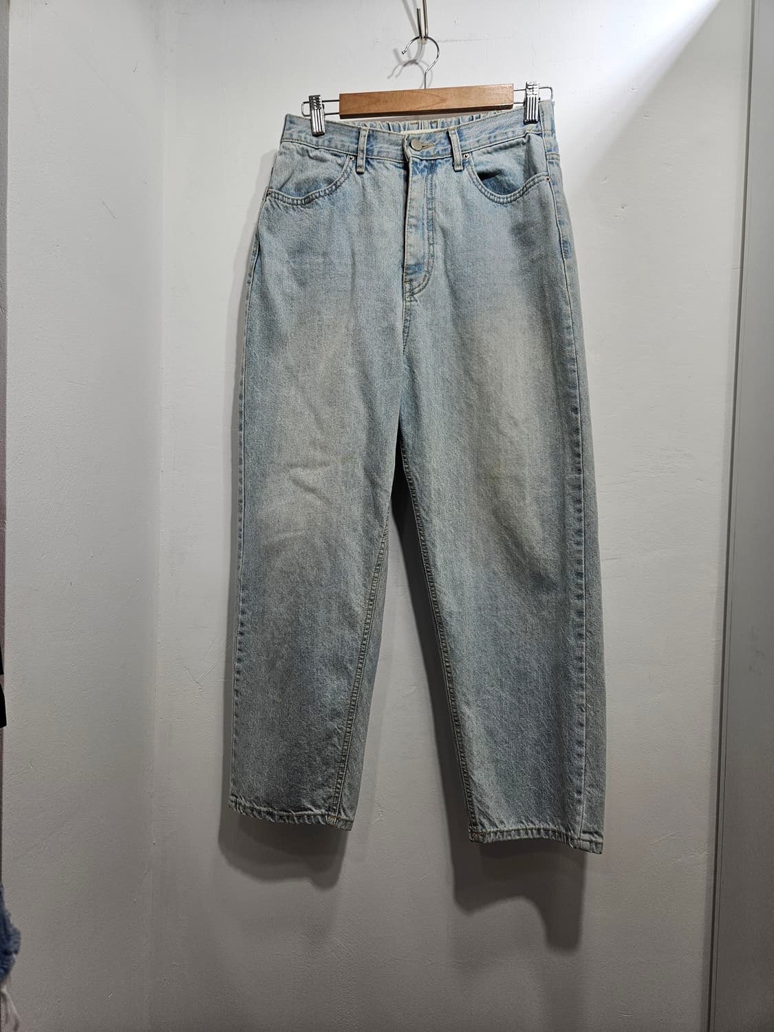 뒷밴딩와이드 아이스 데닝 팬츠 M 상품이미지1