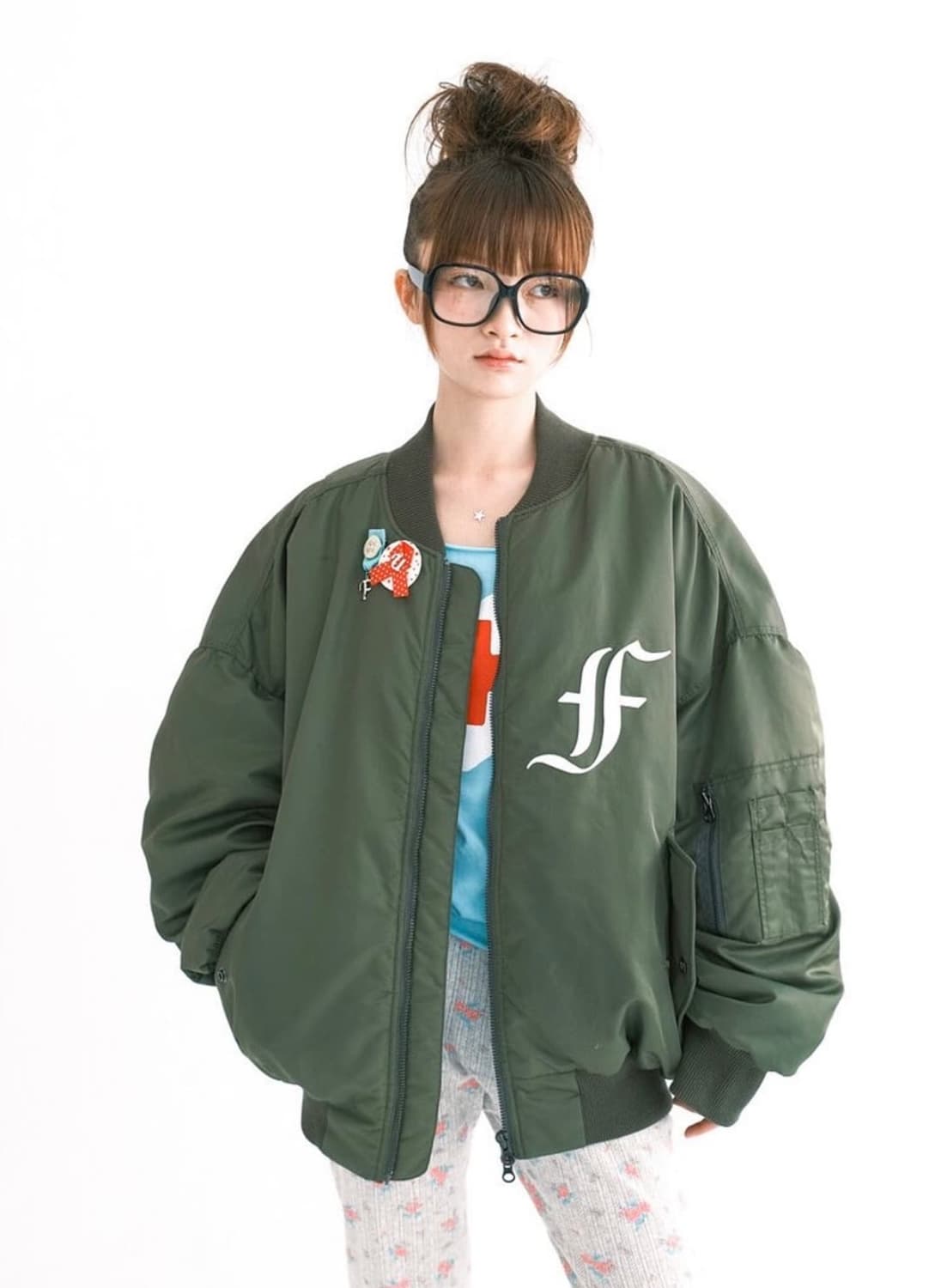 구함)샵페어리 봄버자켓  (카키) 상품이미지1