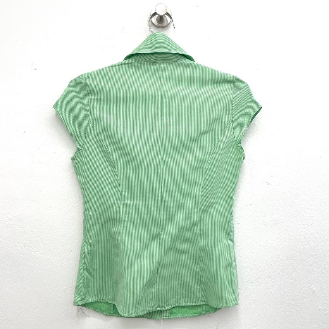 light green ruffle cap sleeve shirt 상품이미지2