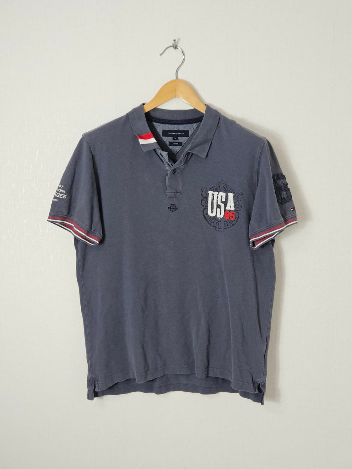 타미힐피거 USA 빈티지 폴로 반팔 카라티 코튼 클래식 올드스쿨 XL 상품이미지1
