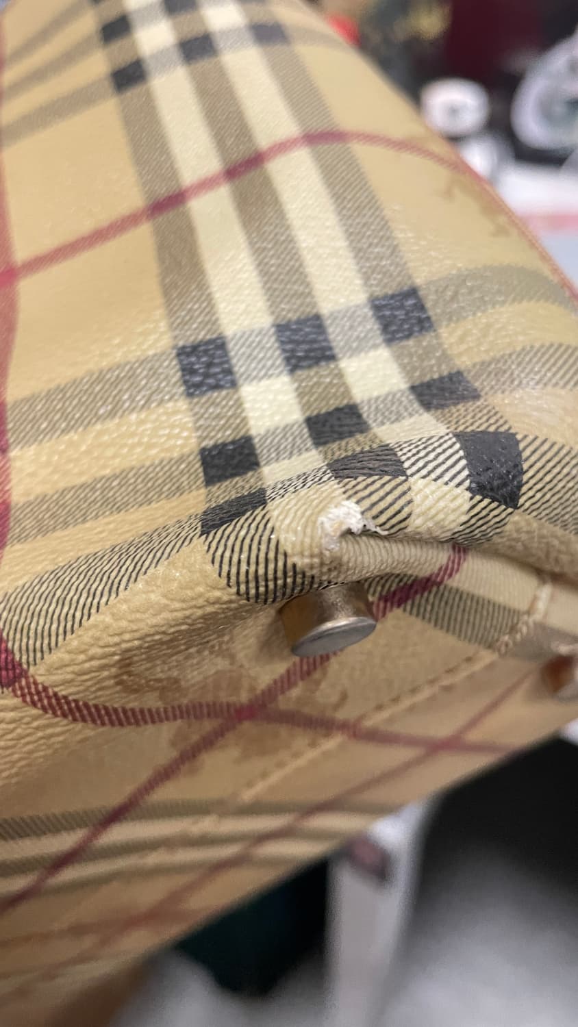 버버리 노바 체크 PVC 토트백 상품이미지8