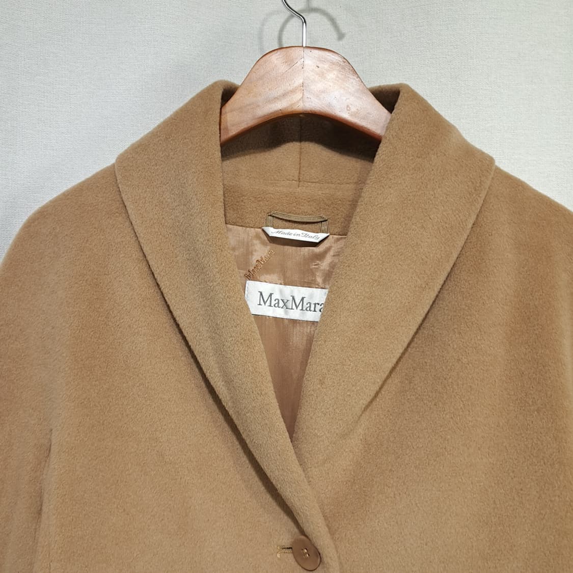CL281 XL 막스마라 00s 이태리판 울캐시미어 숄칼라 카멜 코트 상품이미지2