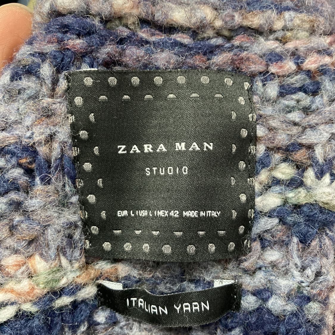 자라 맨 스튜디오 남성니트 이태리원단 100 상품이미지4