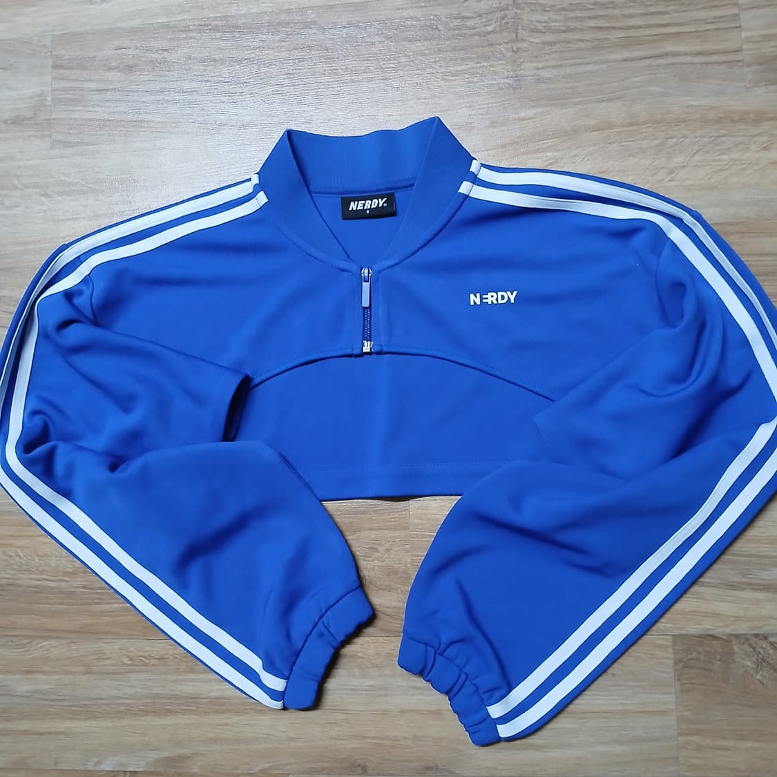 nerdy 널디 볼레로 블루 여성 져지 크롭 트랙자켓 S 상품이미지1