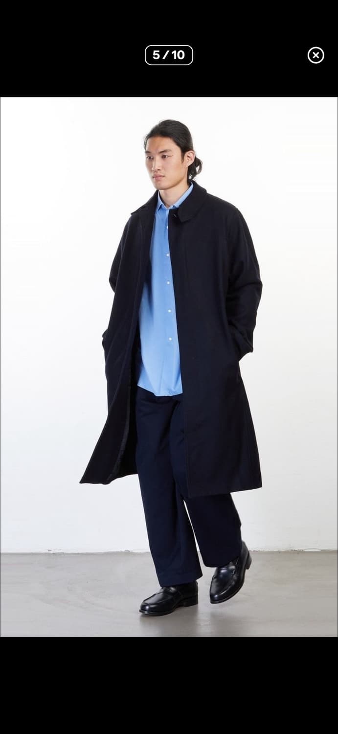 스튜디오 니콜슨 몬디알 발마칸 코트 다크네이비 XL 상품이미지6