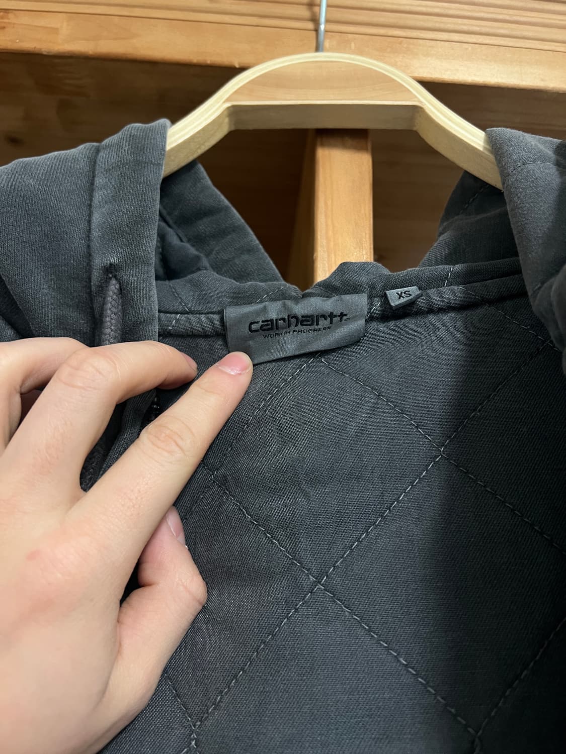 칼하트 윕 후디드 비스타 자켓 그래파이트 가먼트 다이드 상품이미지5