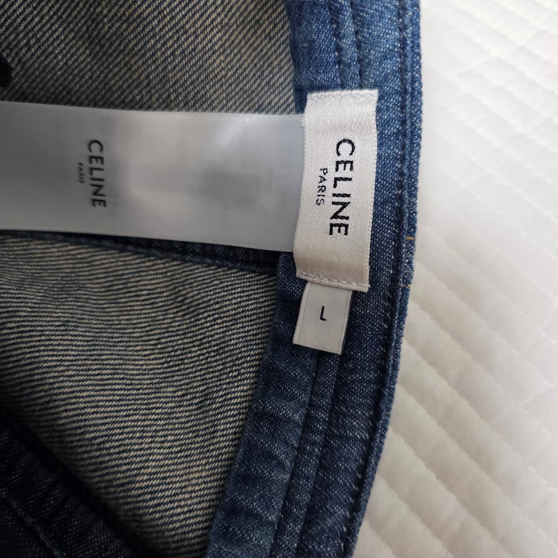 정품 셀린느 트리오페 데님 볼캡 상품이미지3