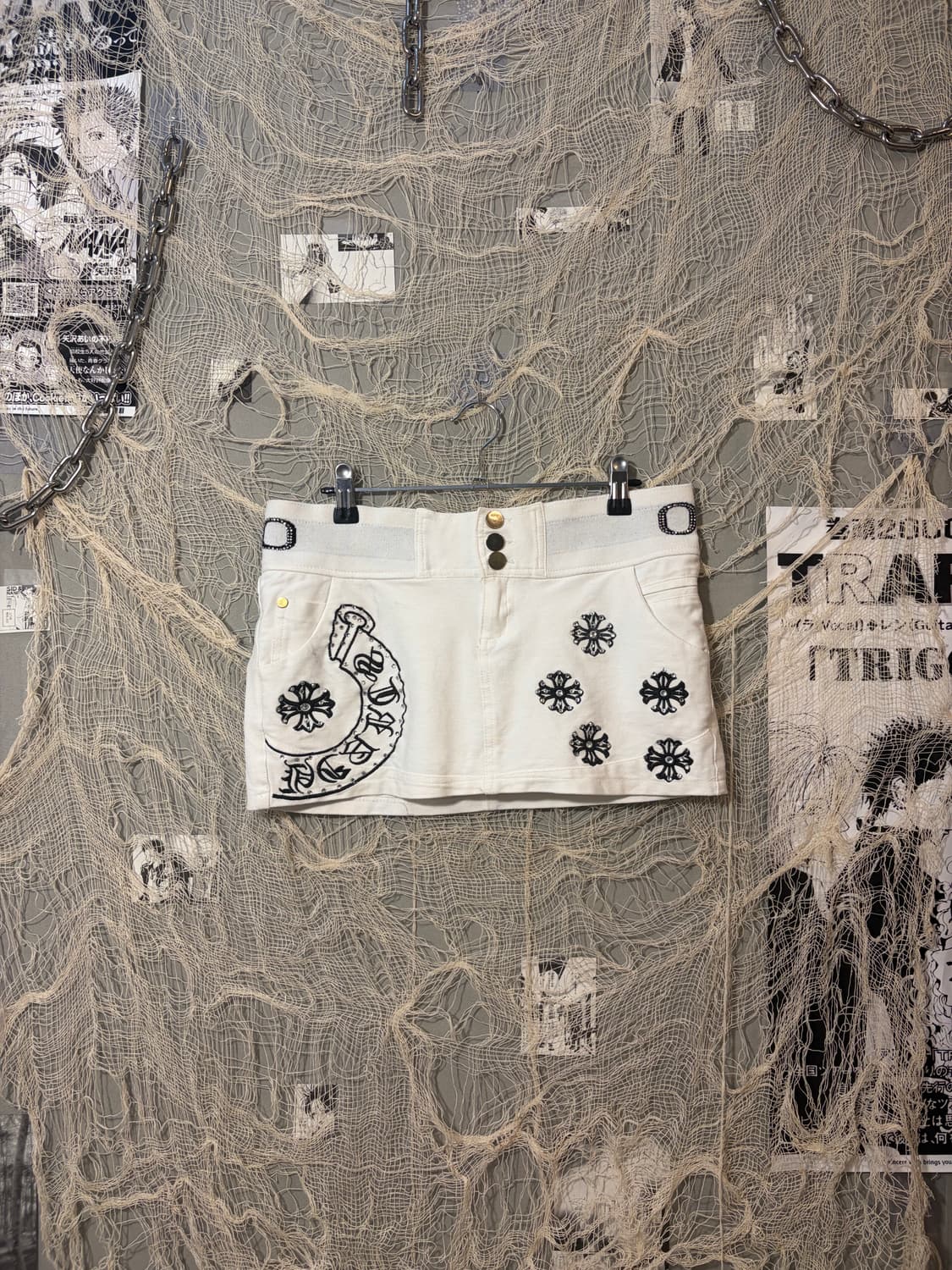 Y2K Studd Cross cubic Mini Skirt 상품이미지1