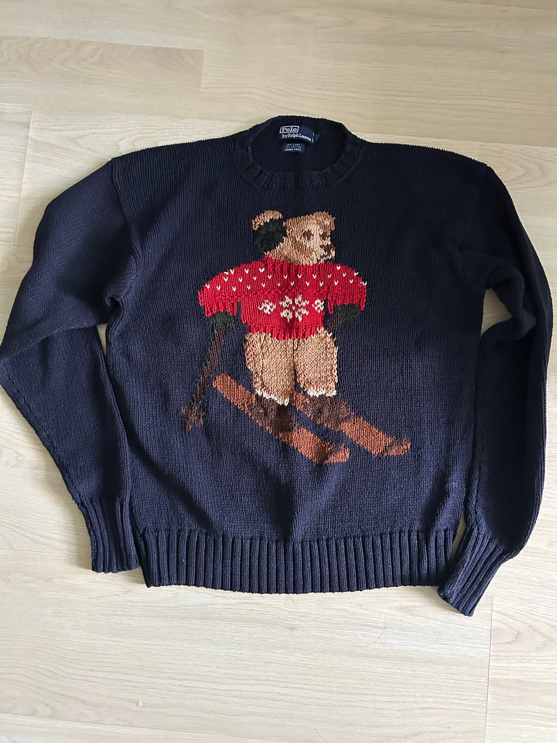 빈티지 폴로 베어 핸드니트 스웨터 상품이미지1