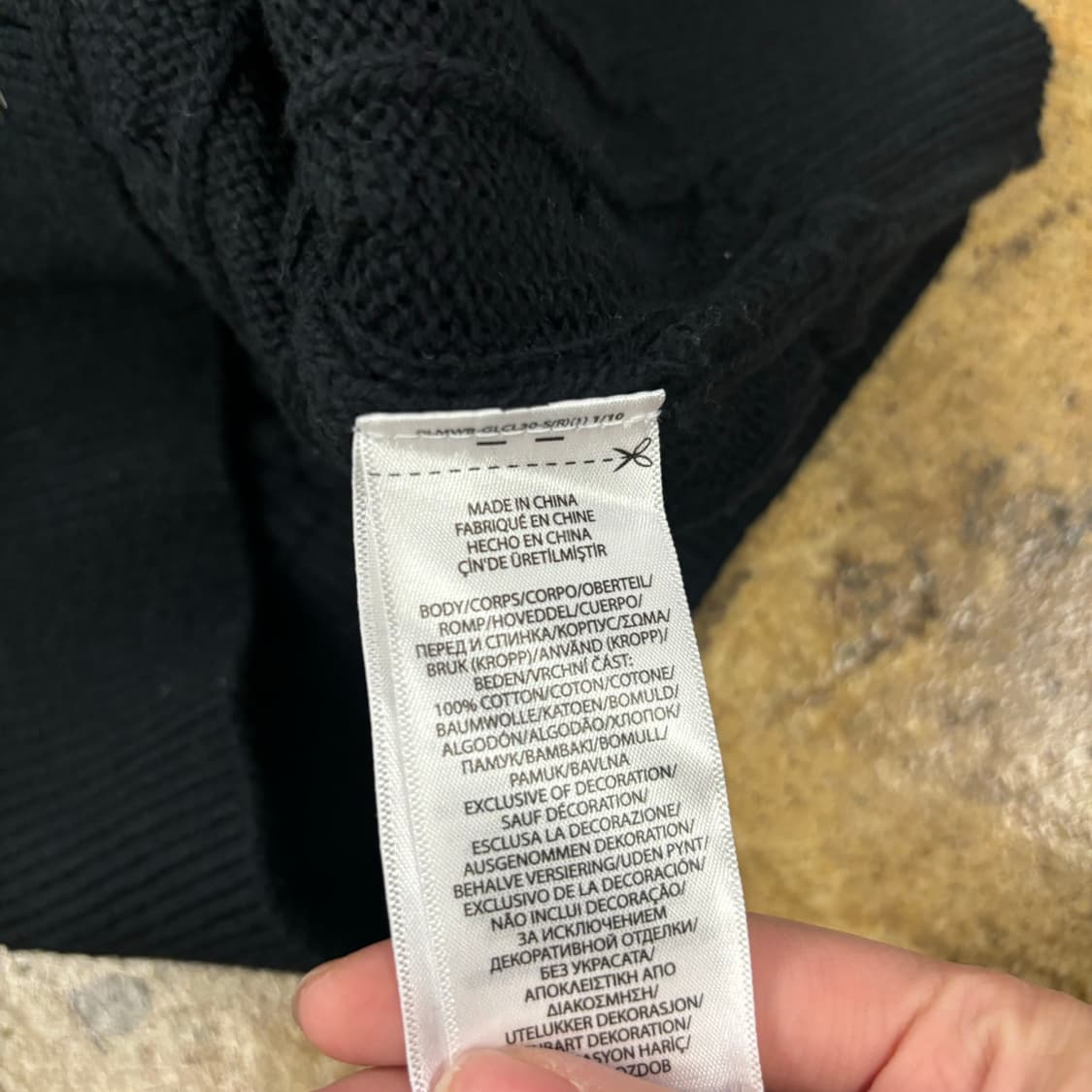 폴로 검빨 블랙 레드 꽈배기 니트 반집업 상품이미지6