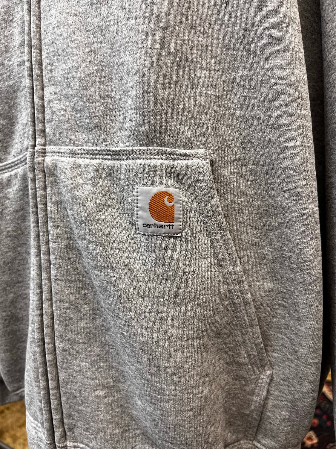 칼하트 오리지널핏 후드 집업 그레이 상품이미지3