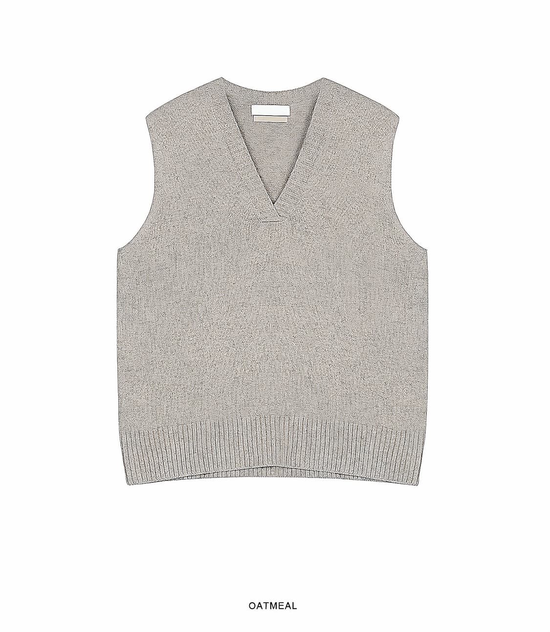 울 니트 베스트 오트밀 os 상품이미지1