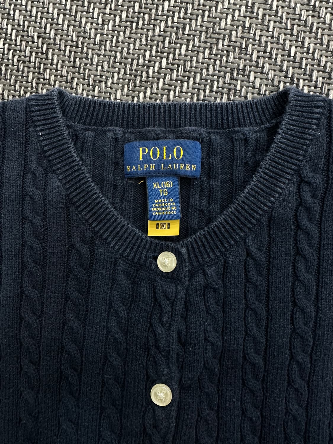 폴로 니트 가디건 네이비 상품이미지4