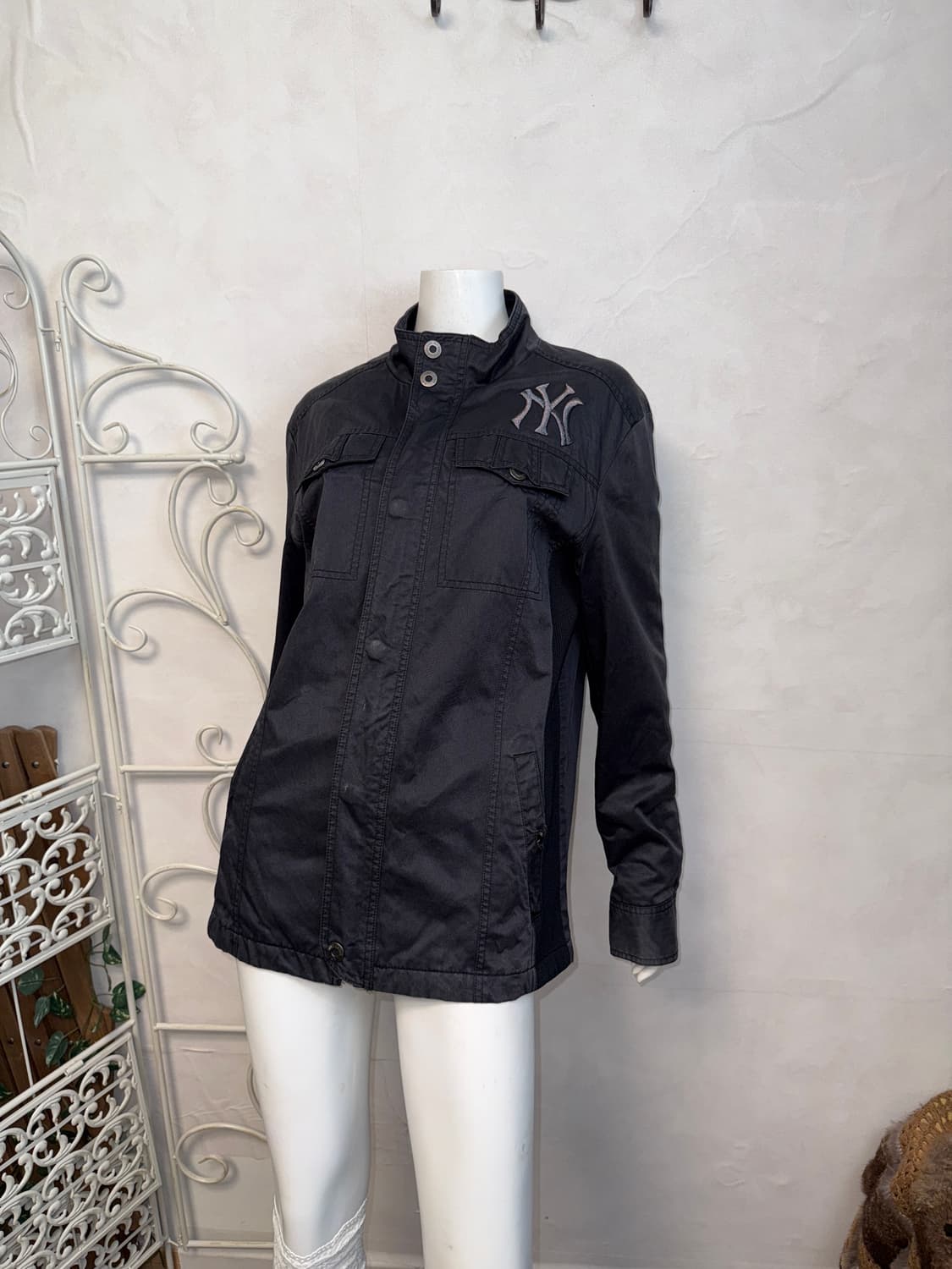 MLB black logo boxy cotton jacket  상품이미지6