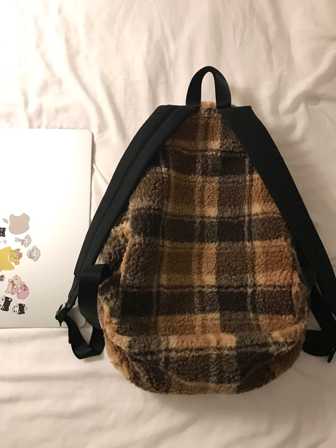 Bape 베이프 베이비 마일로 체크 미디움 백팩 베이지브라운 상품이미지3