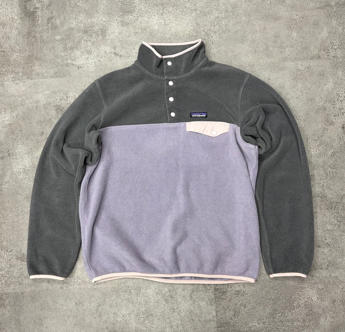 10s 파타고니아 신칠라 플리스 풀오버 회색/보라 투톤. 상품이미지1