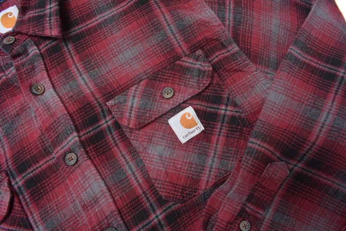 칼하트 모직 체크 워크 셔츠 남방 L N1312 상품이미지4