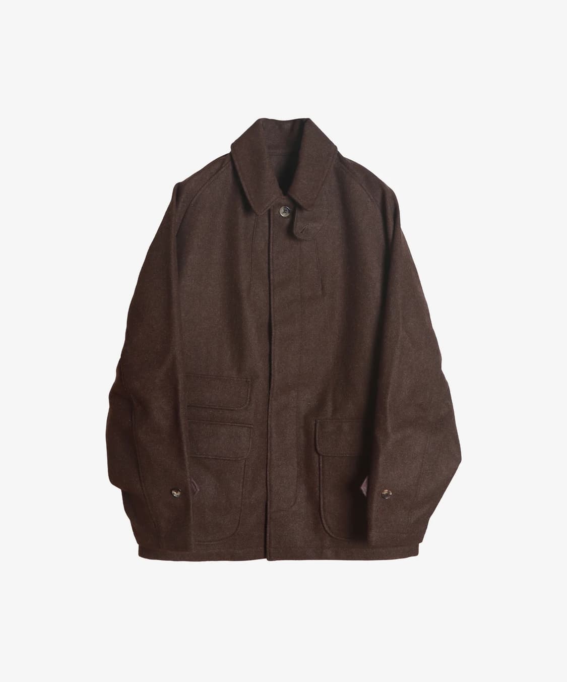 실라주(Sillage) 브라운 멜톤 Manteau 쇼트 코트 상품이미지4