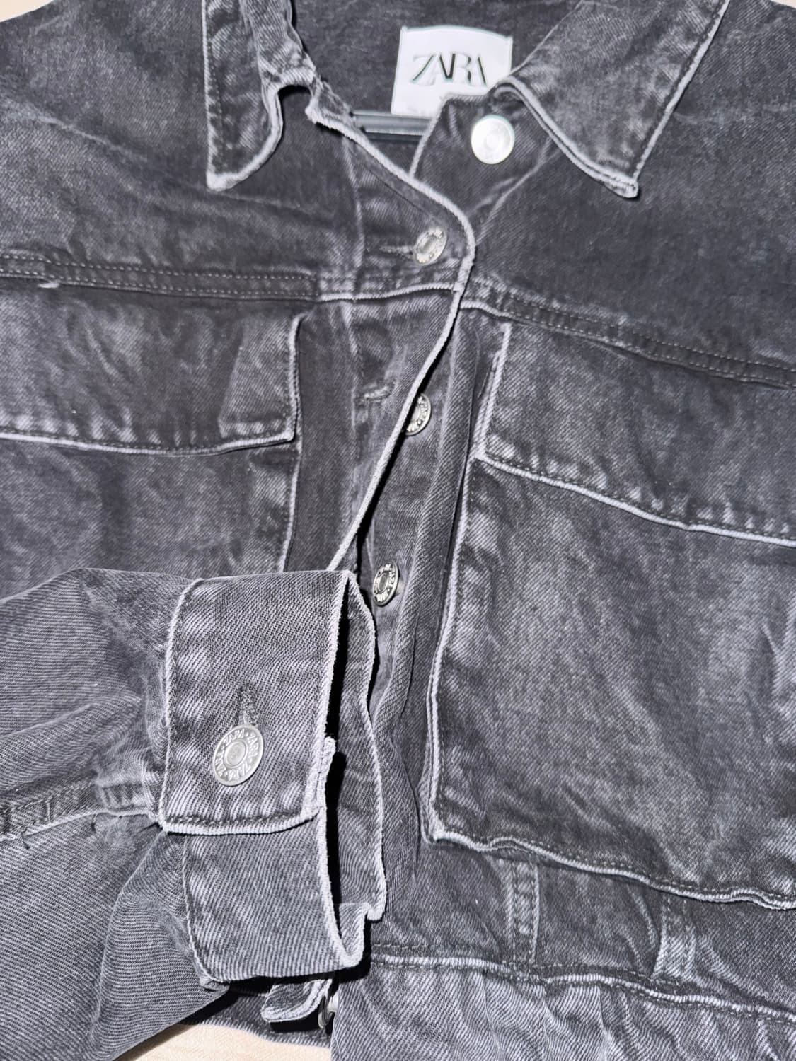 자라 블랙 크롭 청자켓 상품이미지3