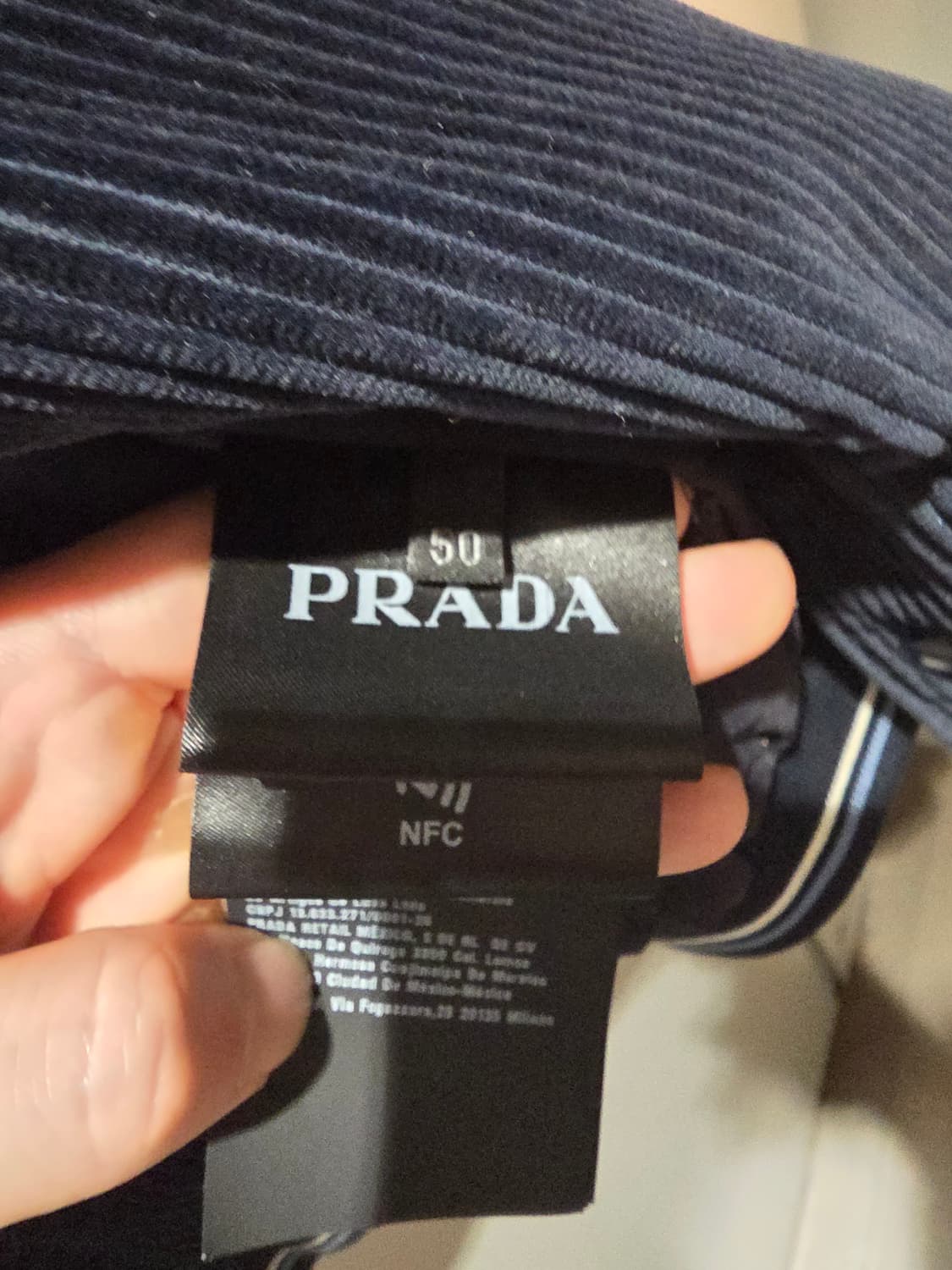 프라다 코듀로이 블루종 자켓 네이비 50 상품이미지4