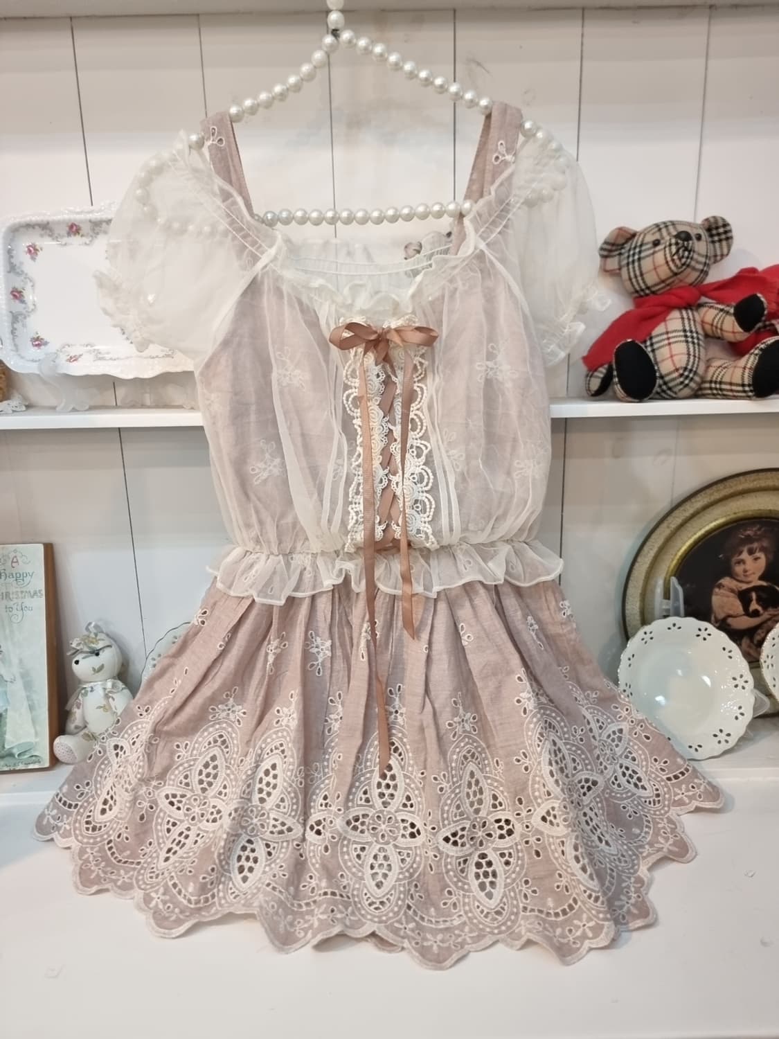 LIZ LISA 오프숄더 레이스 원피스 상품이미지1