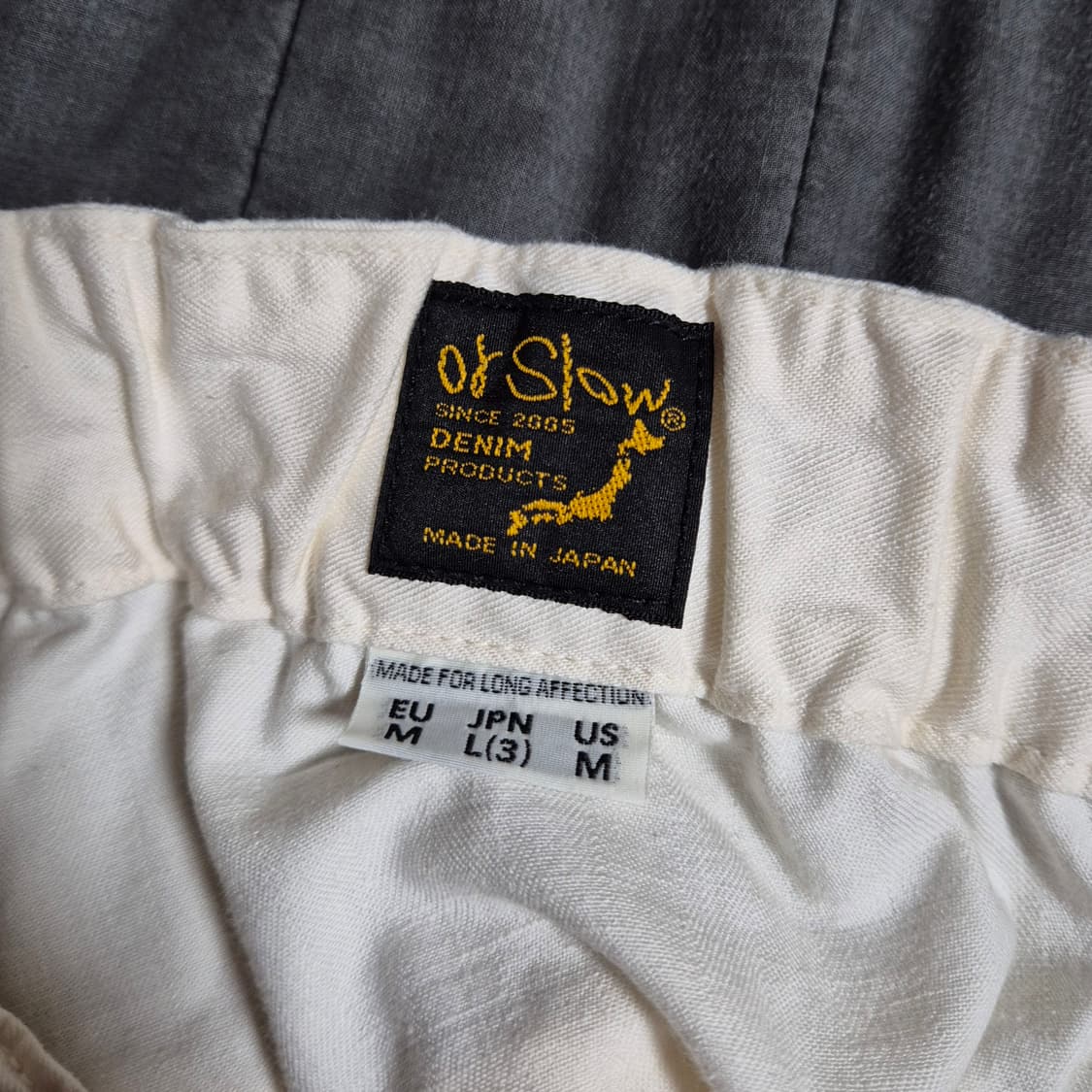 오어슬로우 프렌치워크팬츠 3사이즈 에크루 판매 상품이미지4