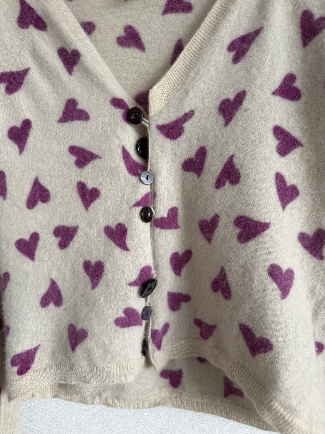 Pre owned 울&앙골라 하트 가디건 상품이미지3
