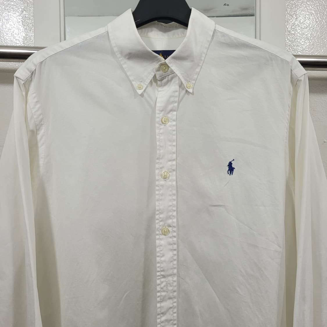 L 폴로 오버핏 화이트 셔츠 상품이미지2